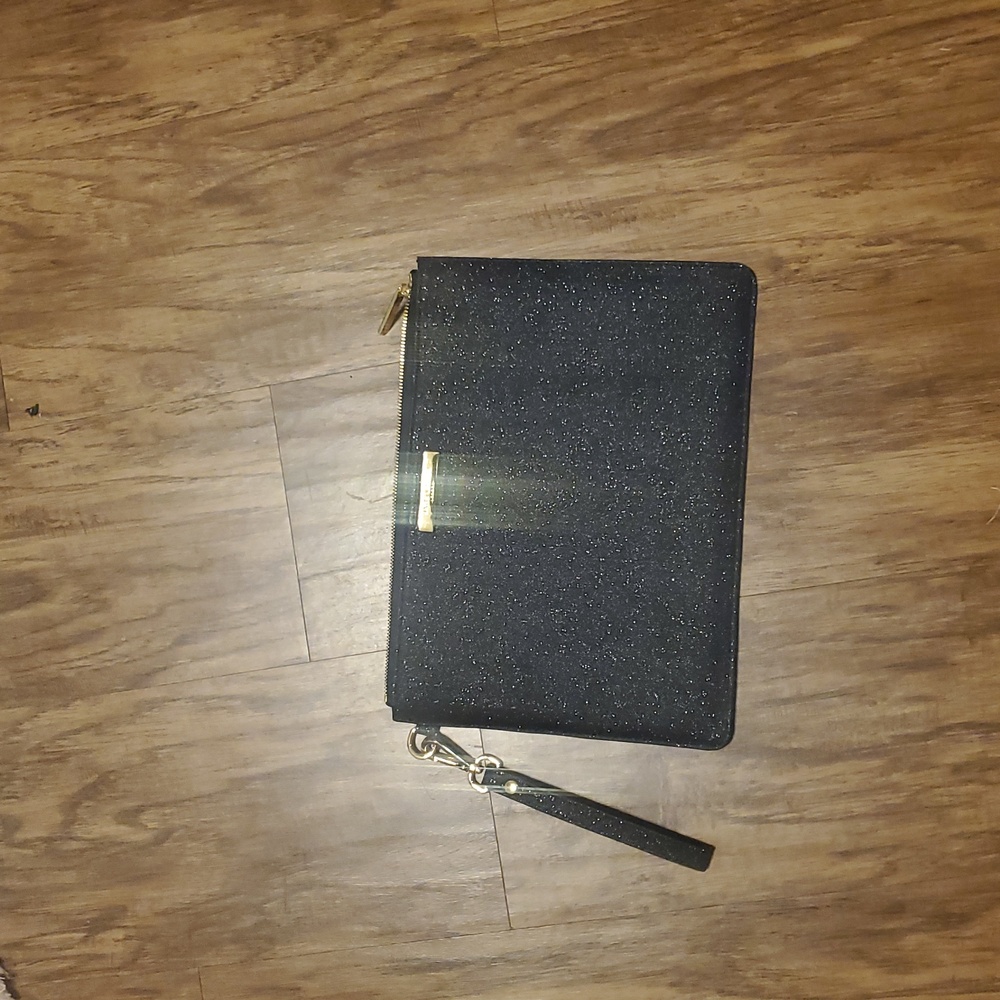Nwot Katie Loxton Black Glitter Clutch Bag